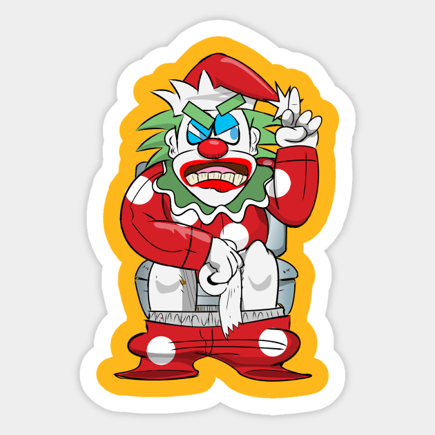 Fukko the Clown Crappy Sticker by tyrone_22